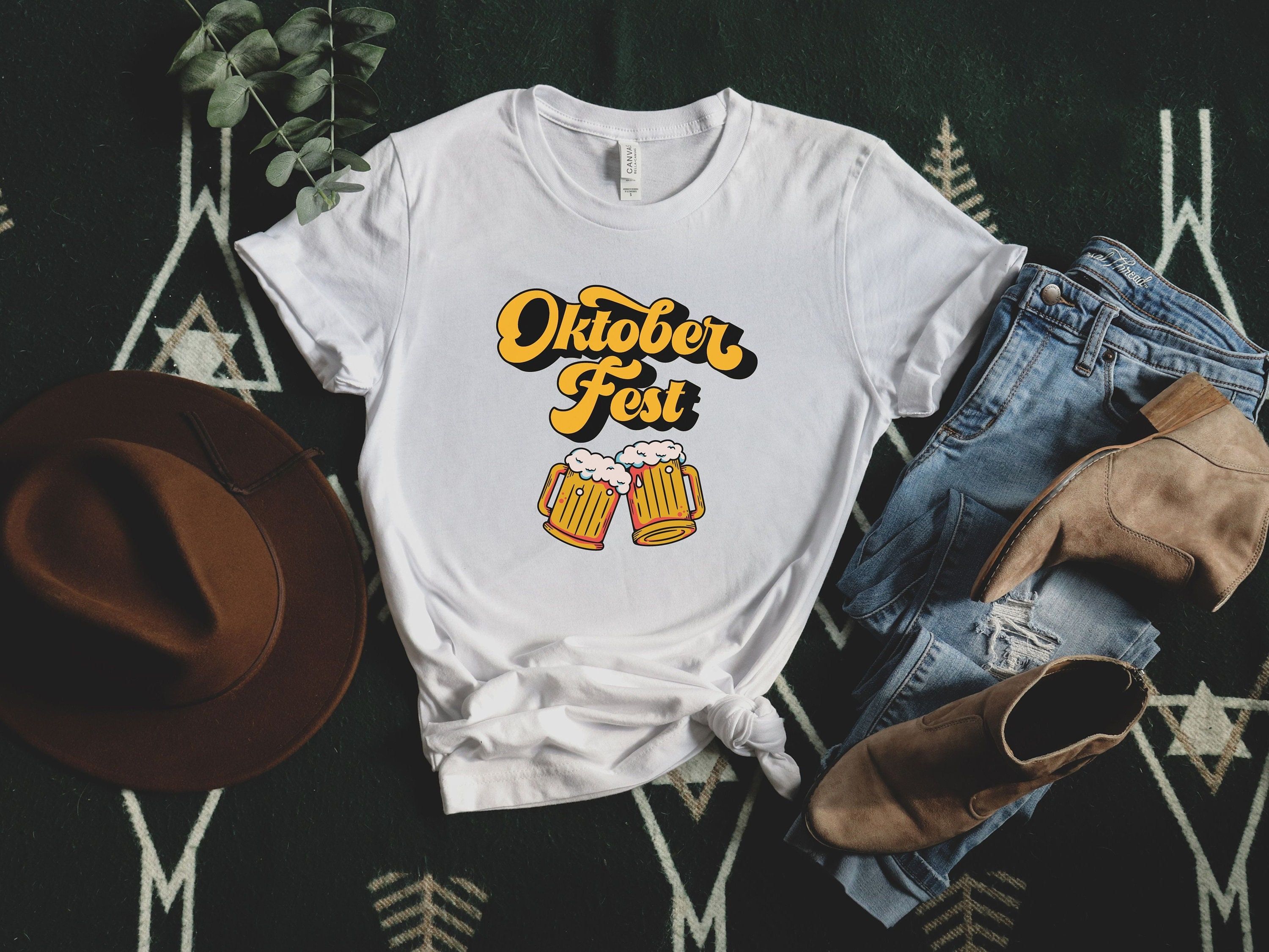 Oktoberfest Shirt UNISEX T-Shirt Bella+Canvas 3001 .: White: 100% Airlume combed and ringspun cotton Athletic Gray: 90% Airlume combed and ring-spun cotton, 10% polyester Heather Peach, Heather Ice Blue: 52% Airlume combed and ring-spun cotton, 48% polyester .: Light fabric (4.2 oz/yd² (142 g/m .: Runs true to size ❤️ Returns & exchanges I don't accept returns, exchanges, or cancellations All sales are final. Thank you for supporting our small business! Oktoberfest Shirt, Bella Canvas, Light Fabric, Spun Cotton, Peach, Ice, Athletic, T Shirts For Women, Gray
