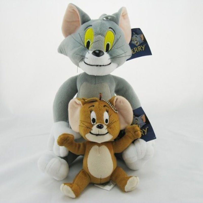 New Tom and Jerry Plush Doll Soft Cute Stuffed Cartoon Toy Anime Cat /& Mouse
