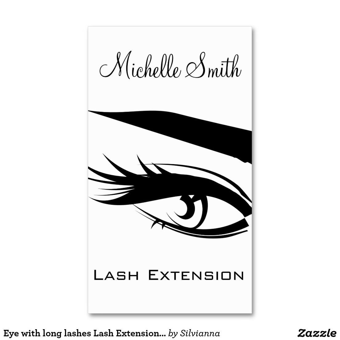 eye with long lashes lash extension business card business card templates - Eyelash Extension Business Cards eye with long lashes lash extension business card business card templates - Eyelash Extension Business Cards