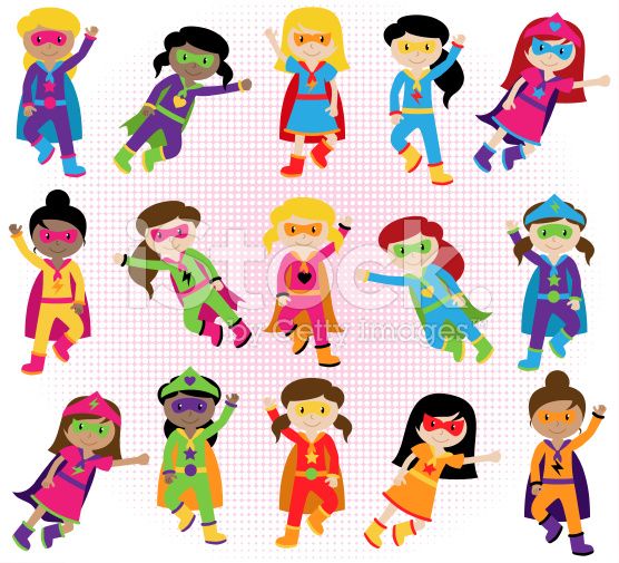Collection Of Diverse Group Of Superhero Girls Matching Boy