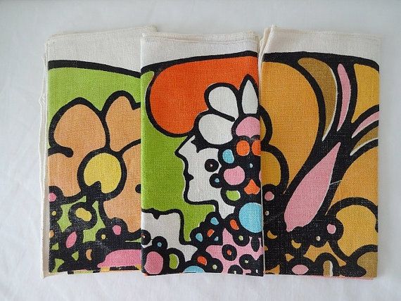 Vintage Peter Max Napkins Peter Max Peter Max Art Psychedelic Colors
