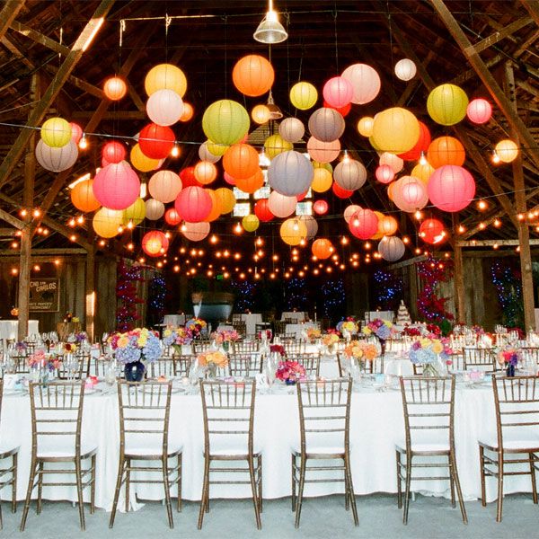 Photo Of The Day Wedding Reception Floating Paper Lanterns