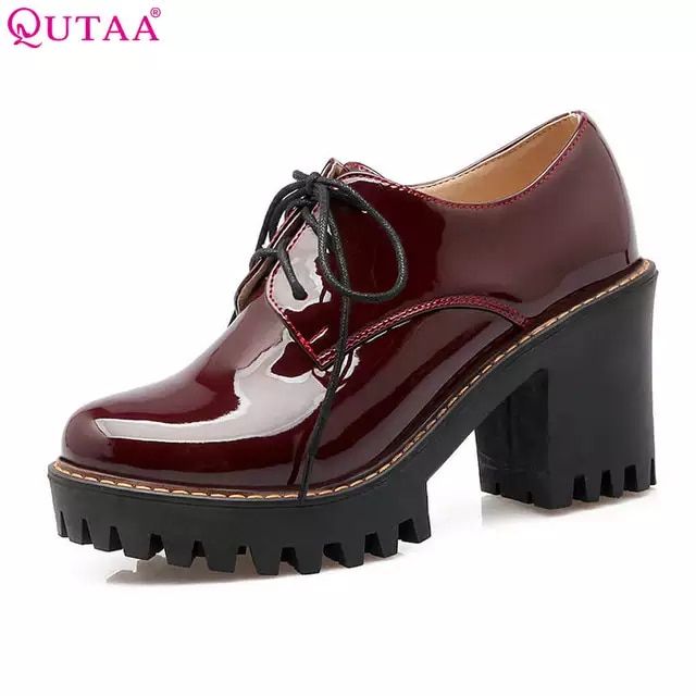 Botin Dama Tacon Cuadrado Charol Negro Bota Mujer Casual Botin Dama Tacon Cuadrado Charol Negro Bota Mujer Casual