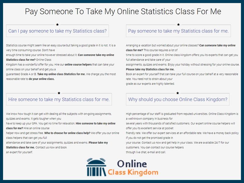 Pay someone to take your online class