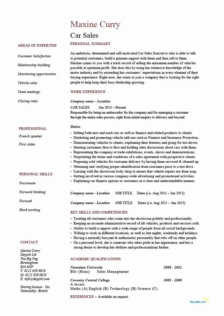 25 Sales Resume Template Word in 2020 Sales resume