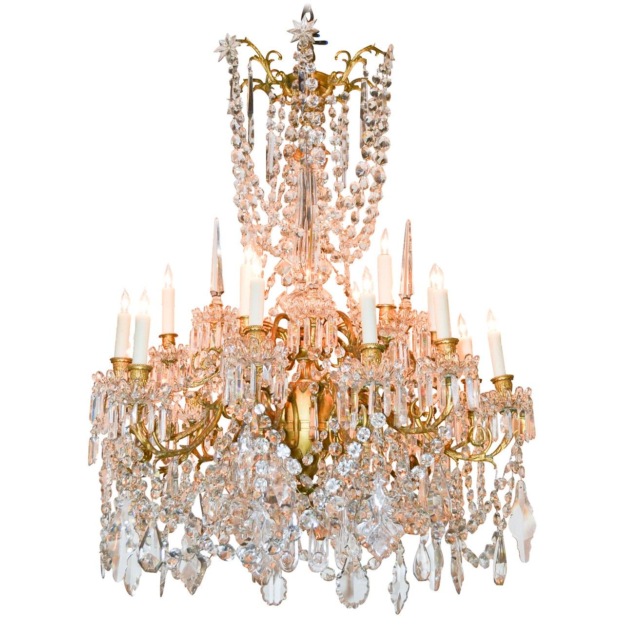 Large Impressive 19th Century Signed French Baccarat Chandelier Large Impressive 19th Century Signed French Baccarat Chandelier - Large Impressive 19th Century Signed French Baccarat Chandelier