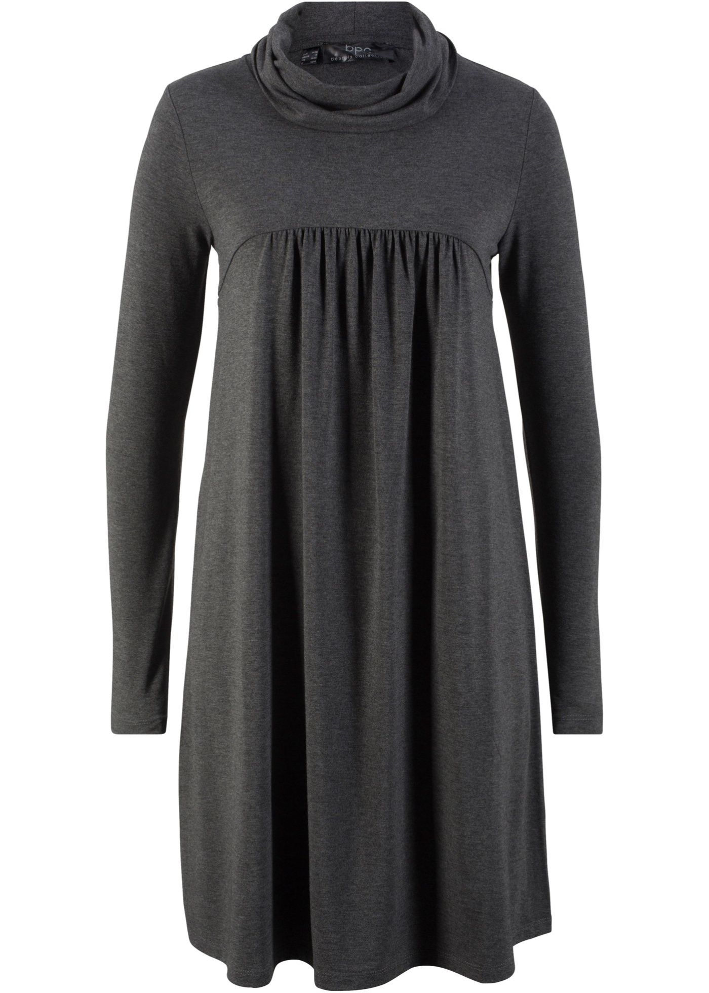 Langarm-Shirt-Kleid mit Elasthananteil Kleider, Outfit und Grau Langarm-Shirt-Kleid mit Elasthananteil Kleider, Outfit und Grau
