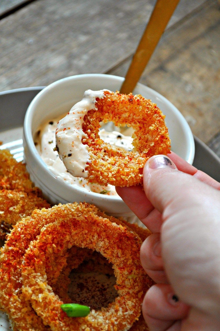 Vegan Buffalo Onion Rings Vegan Buffalo Onion Rings