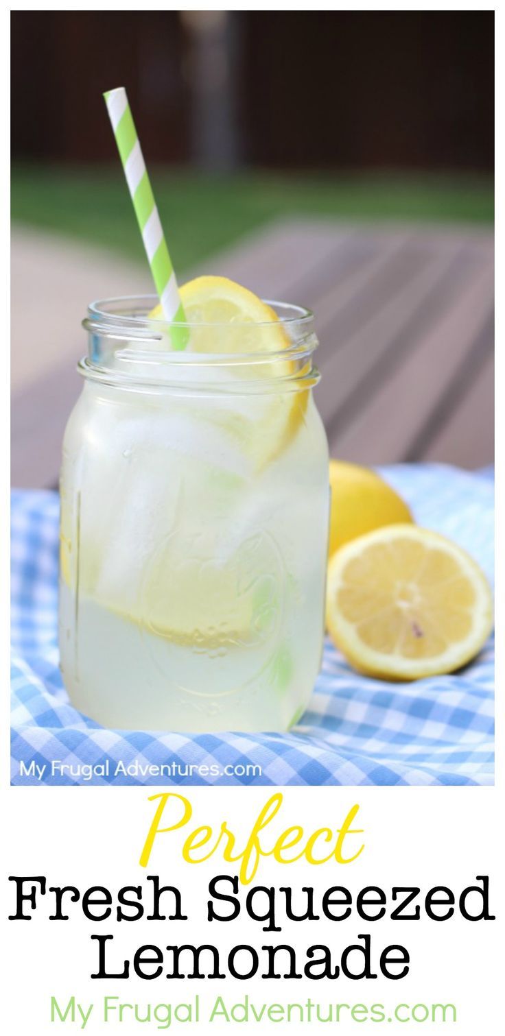 Perfect Homemade Fresh Squeezed Lemonade Recipe - My Frugal Adventures #freshsqueezedlemonade