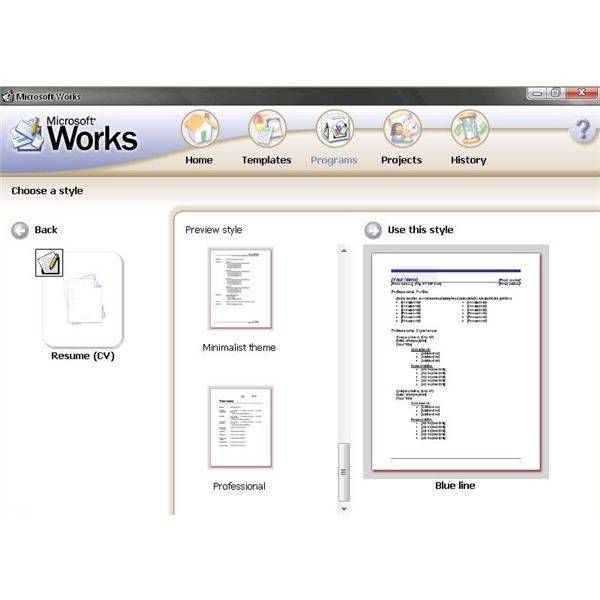 Microsoft Works Resume Templates - wwwresumecareerinfo