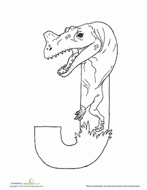 Download Dino J | Dinosaur coloring pages, Dinosaur coloring, Dinosaur alphabet