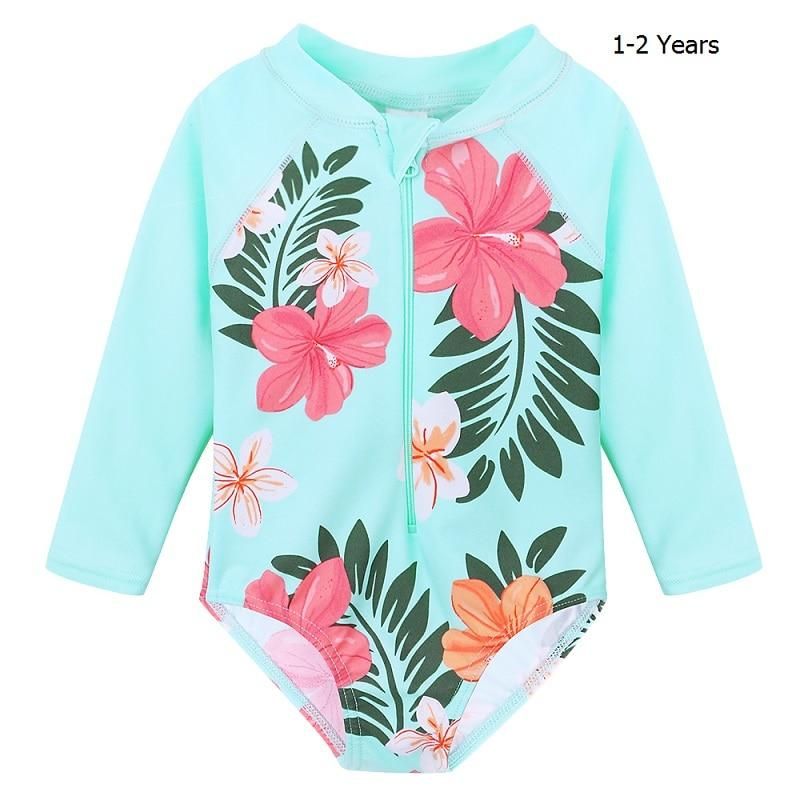 Bathing Suit HUAANIUE Baby//Toddler Girls Swimsuit Rashguard Set UPF50