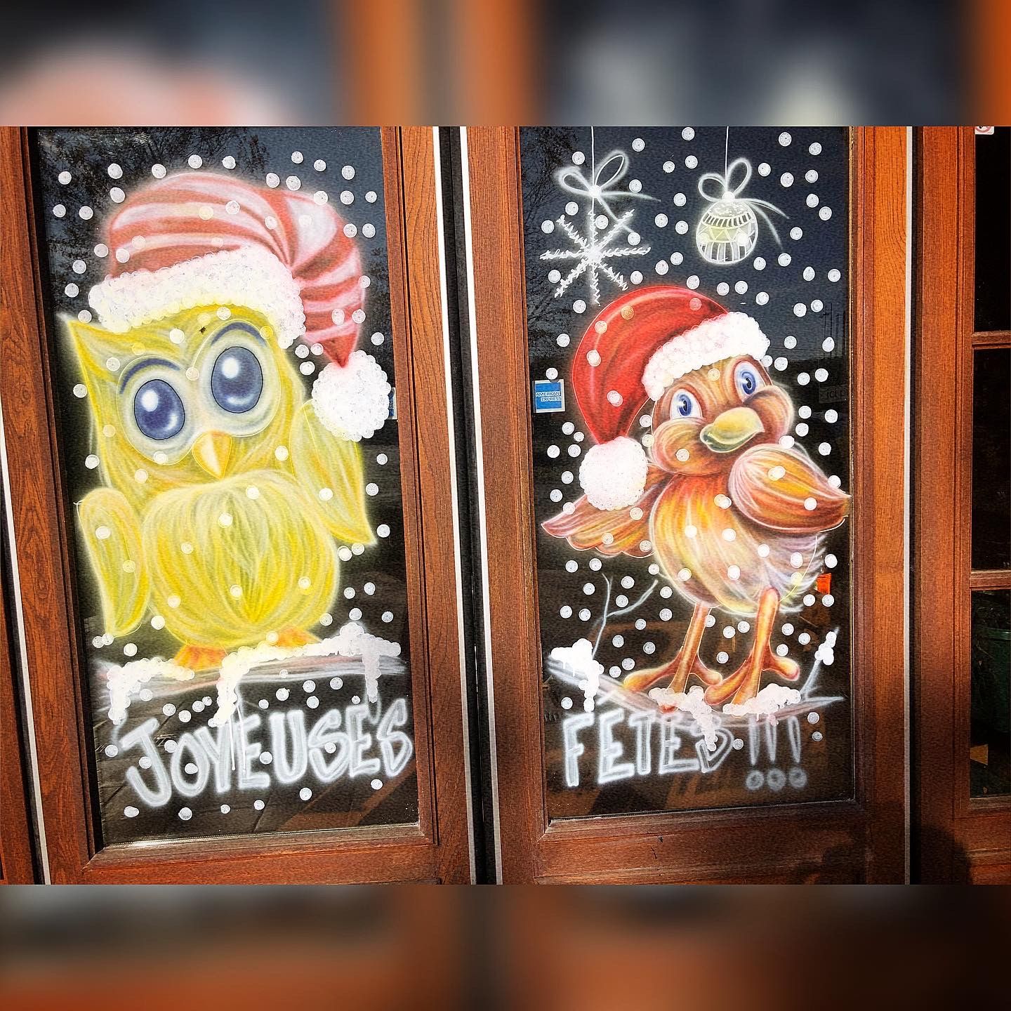 Vitrine de Noël | Peinture de noël, Vitrine noel, Vitrine