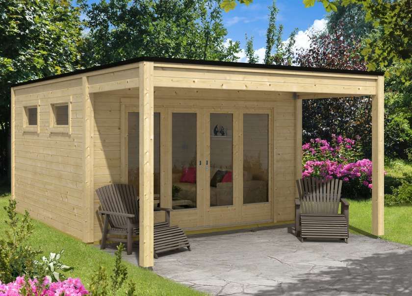 Ein Gartenhaus mit Schlafboden Mehr Platz zum Übernachten
