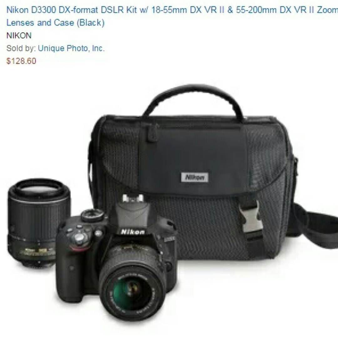 Eric Arcana On Instagram I Just Got The Blackfriday Deal Of My Life Nikon D3300 With Two Lenses And Bag For 128 60 Nikon D3300 D3300 Bags