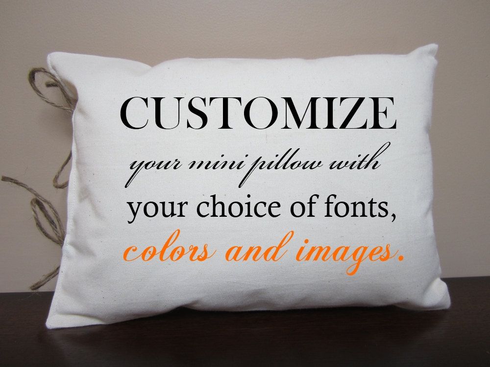 customized mini decorative pillow design your own personalize on
