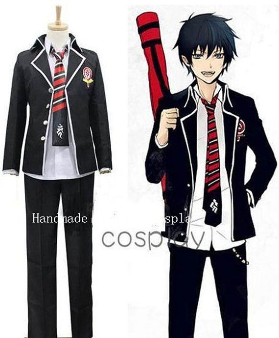 Ao no Blue Exorcist Okumura Rin School Uniform Cosplay Costume Outfit Full Set