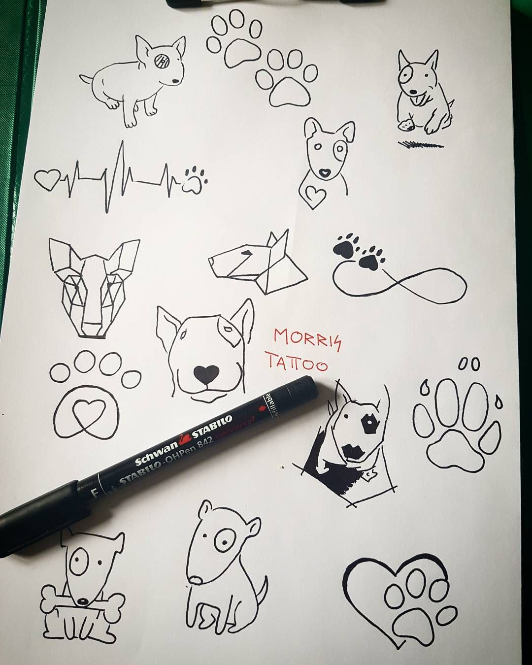 "Mi piace": 38, commenti: 1 - MORRIS (@morristattoo) su Instagram: "New sketch PRONTI PER TATTOO Per Info Contattatemi #bullterrier #dogtattoo #sketch #ideatattoo…" Chien Bull Terrier, Bull Terrier Funny, Mini Bull Terriers, English Bull Terriers, Terrier Puppy, Trendy Tattoos, Cute Tattoos, Simple Tattoos, Bullterrier Tattoo