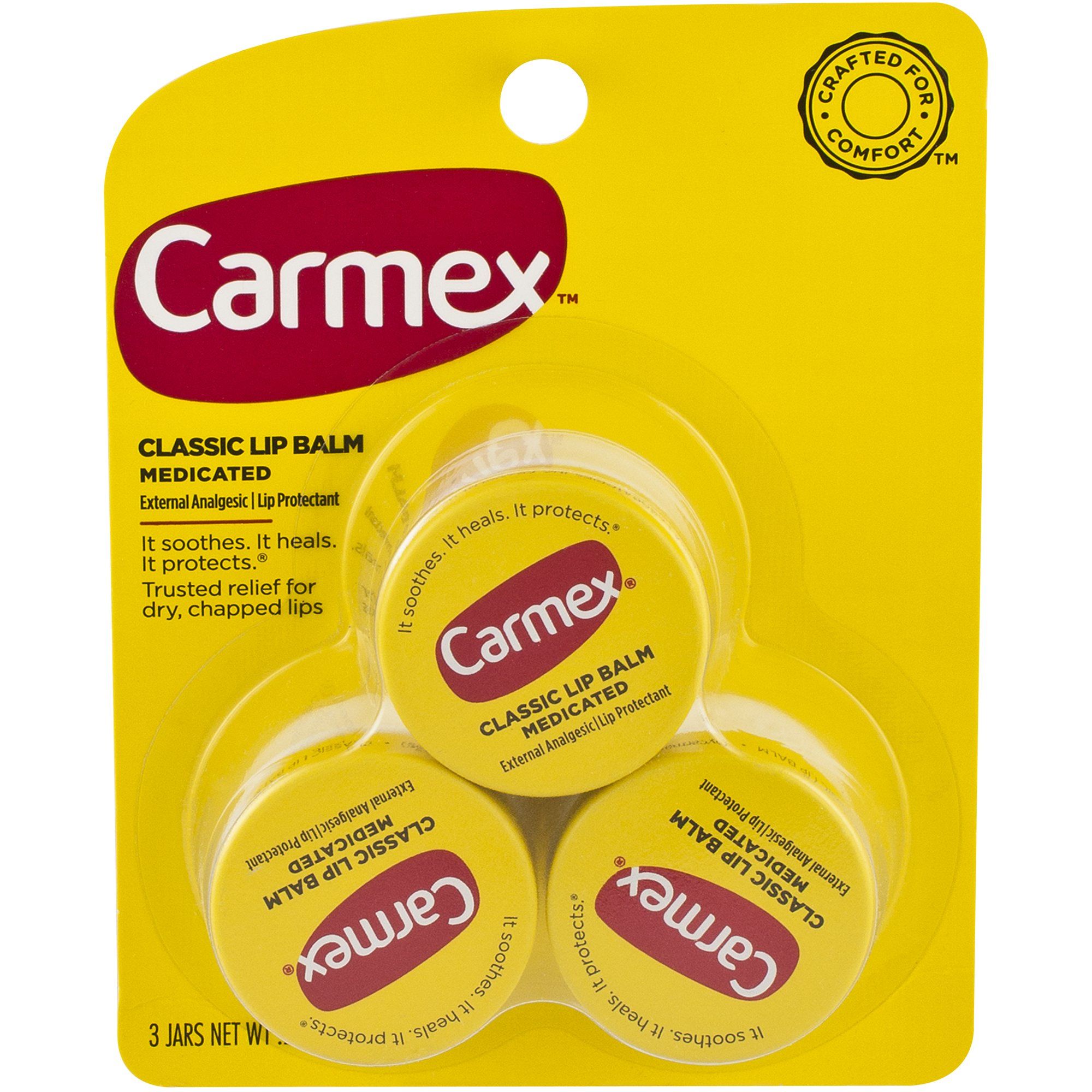 Carmex Medicated Lip Balm Jars, Lip Protectant - Pack of 3 - Walmart.com | Medicated lip balm, Carmex lip balm, The balm Carmex Medicated Lip Balm Jars, Lip Protectant - Pack of 3 - Walmart.com | Medicated lip balm, Carmex lip balm, The balm