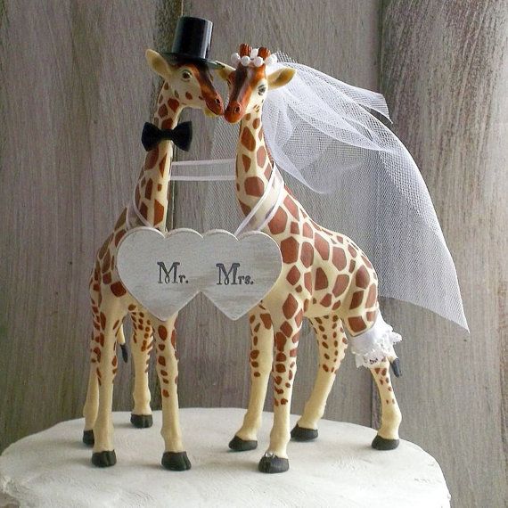 Giraffe Wedding Cake Topper Animal Giraffe Wedding Cake Topper Animal Woodland