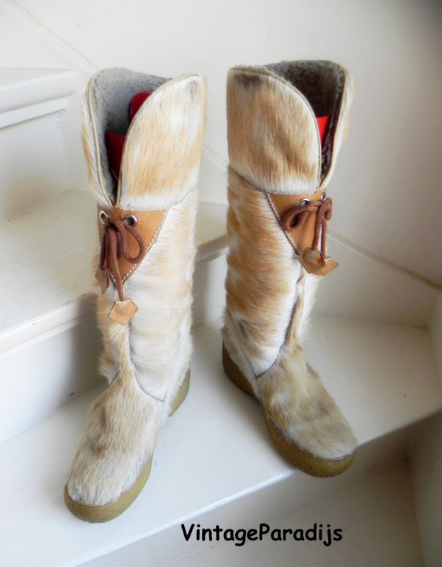 De 90+ beste afbeeldingen van Vintage boots laarzen bottes Vintage Arizona lams bont sleehak laarzen boots (1769