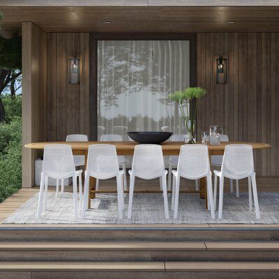 Mercury Row Claudio 11 Piece Teak Dining Set Wayfair In 2020 Patio Dining Set Dining Set Outdoor Dining Set