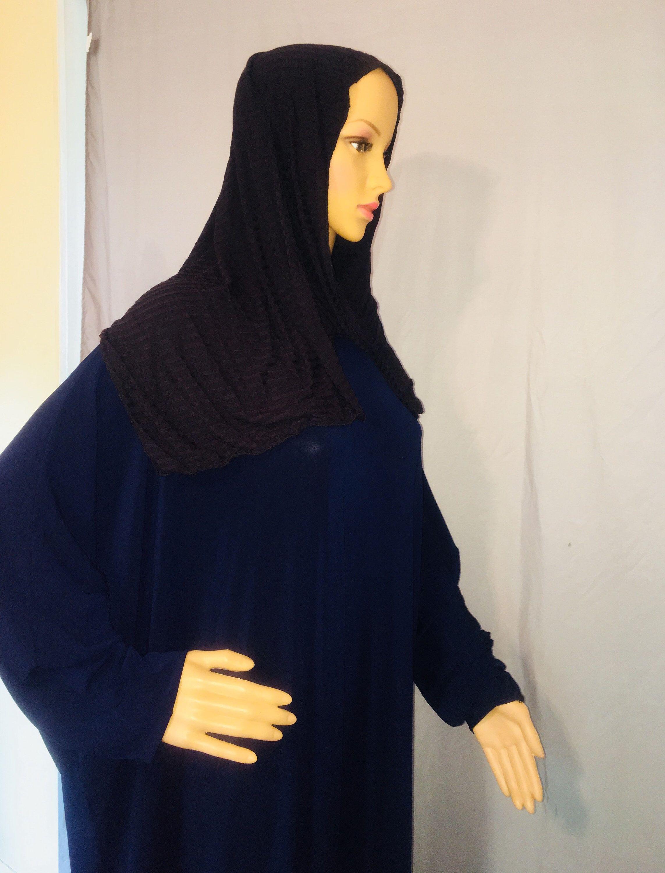 Jalabiya Womens Abaya Muslim Prayer Dress Baby Blue Zippered One Piece Women/'s Prayer Dress Khimar Niqab Muslim Gift Burqa