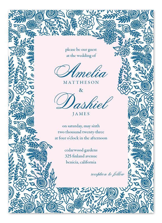 Flower Flood Wedding invitations, Invitations, Reception card