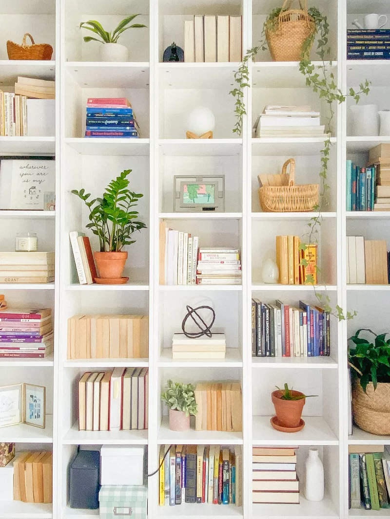 15 Seriously Genius IKEA Billy Bookcase Hacks Hemnes Bookcase, Bookcase Decor, Wall Bookshelves, Bookshelf Design, Built In Bookcase, Bookcase Styling With Books, Bookcase Bedroom, Simple Bookcase, Bookcase Organization