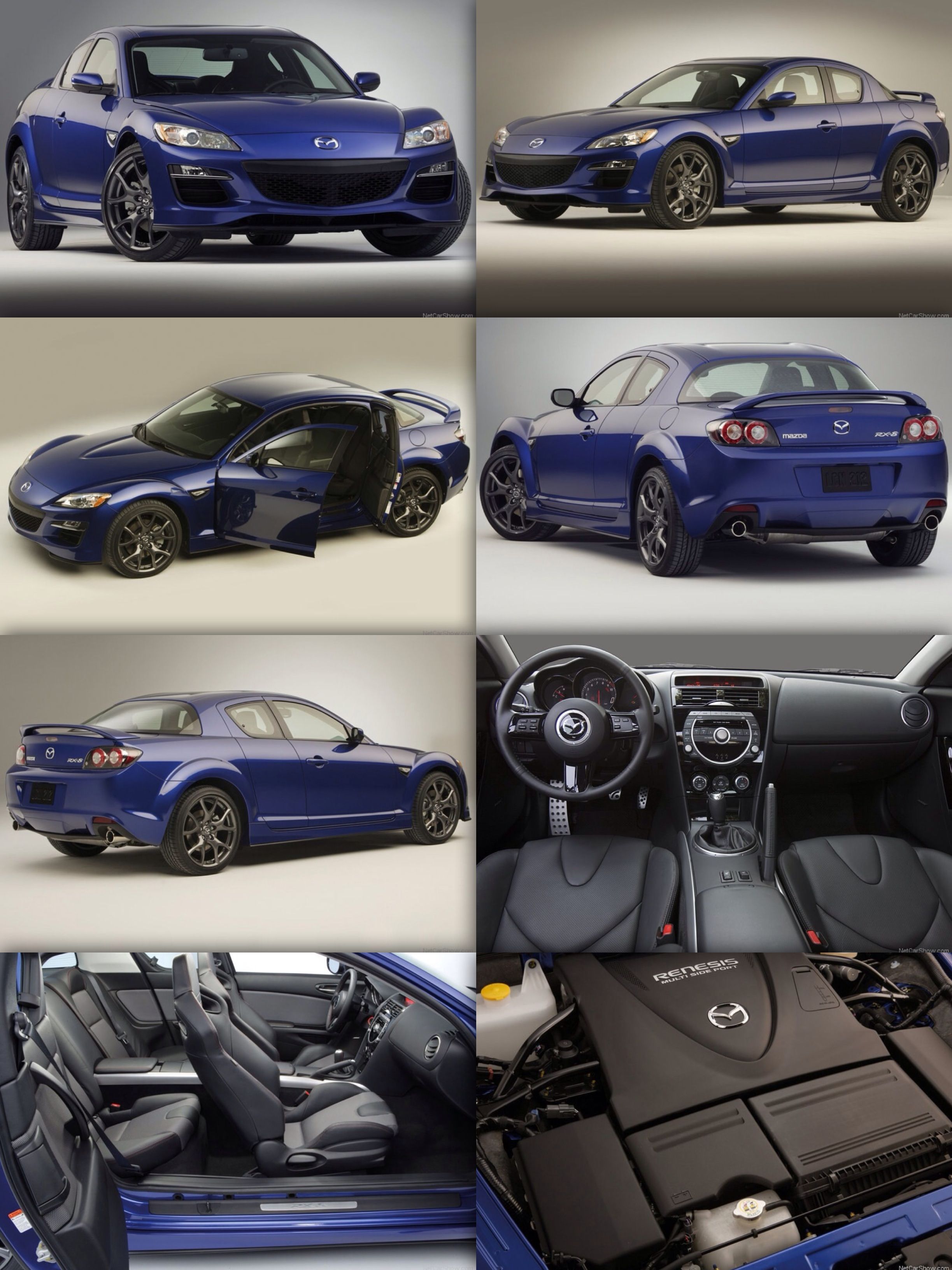 Mazda Rx 8 Now Have This Beauty In All Black And Baby Blue Seats
