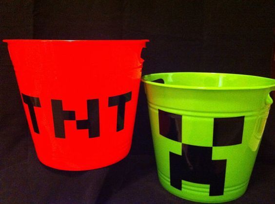 Minecraft Tnt And Creeper Easter Baskets Minecraft Easter Basket Easter Bunny Gifts Minecraft Easter Eggs