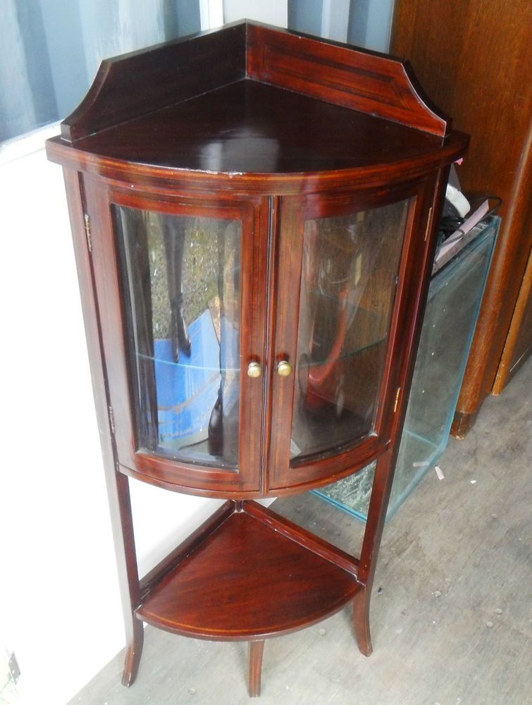 Antique / Vintage Corner Display Cabinet. Antique Pinterest Antique / vintage corner display cabinet. Corner Display Cabinet, Corner Curio, Antiques, - Antique / Vintage Corner Display Cabinet. Antique Pinterest