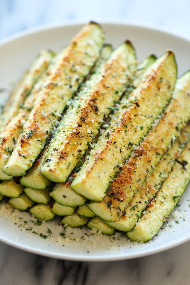 Baked Parmesan Zucchini Recipe - Damn Delicious Baked Parmesan Zucchini Recipe - Damn Delicious