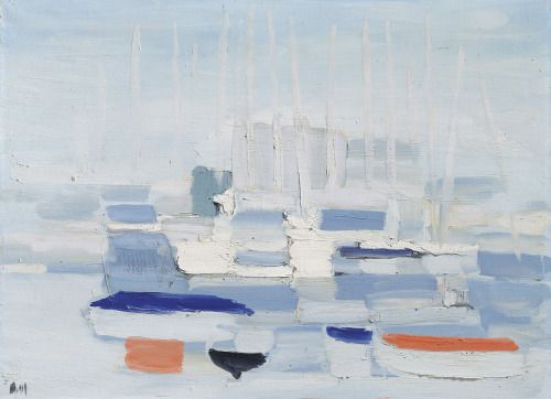 Nicolas De Stael Barques Dans Le Port Boats In The Harbour 1955