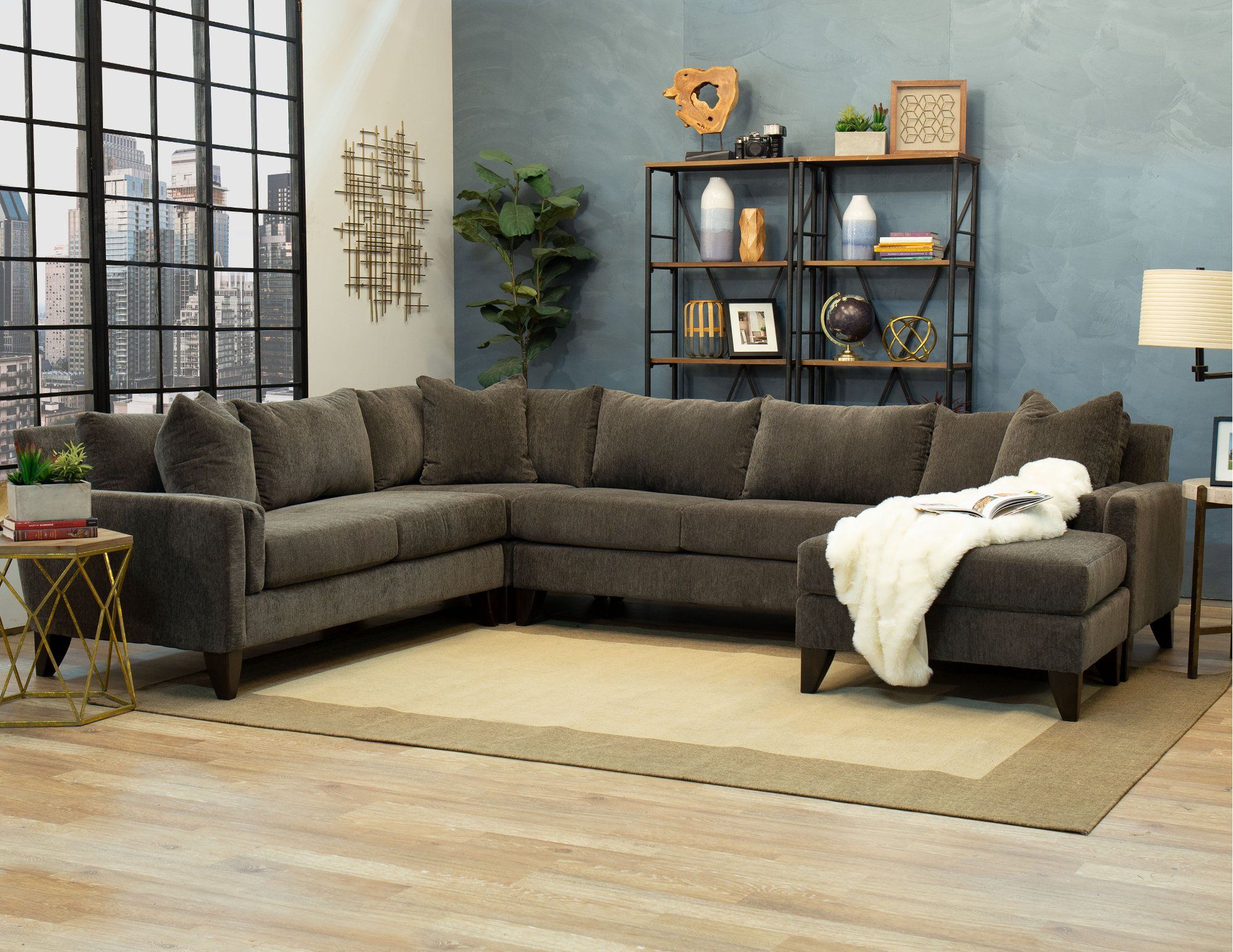 Fog Gray 3 Piece Sectional Sofa with LAF Loveseat - Riley ... Fog Gray 3 Piece Sectional Sofa with LAF Loveseat - Riley ... on Riley 3 Piece Sectional Charleston id=78622