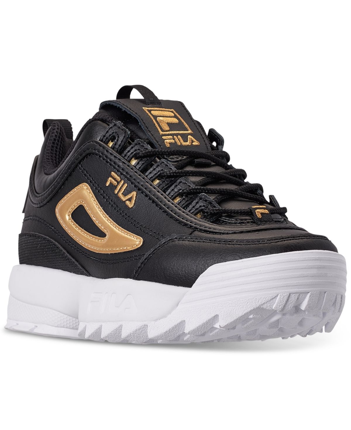 fila shoes black and gold