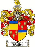 Irish surname Butler intricately rendered with celtic knots original design