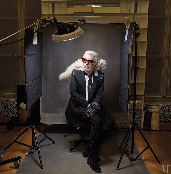 Karl Lagerfeld and his beloved Choupette, photographed in Paris. Photography Studio Setup, Photography Lighting Setup, Portrait Lighting, Light Photography, Digital Photography, Amazing Photography, Portrait Photography, Photography Studios, Photography Projects