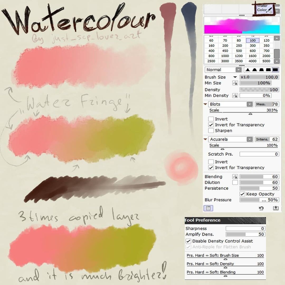 paint tool sai watercolor brush textures paint tool sai watercolor brush textures