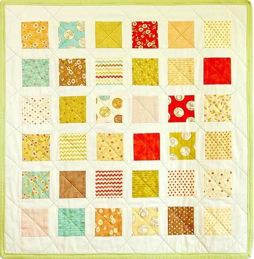 White sashing between colorful charm squares makes the Whimsical Charm Pack Baby Quilt especially bold. Charm Pack Baby Quilt, Charm Pack Quilt Patterns, Charm Pack Quilts, Charm Quilt, Baby Quilt Patterns, Quilting Patterns, Block Patterns, Quilting For Beginners, Quilting Tips