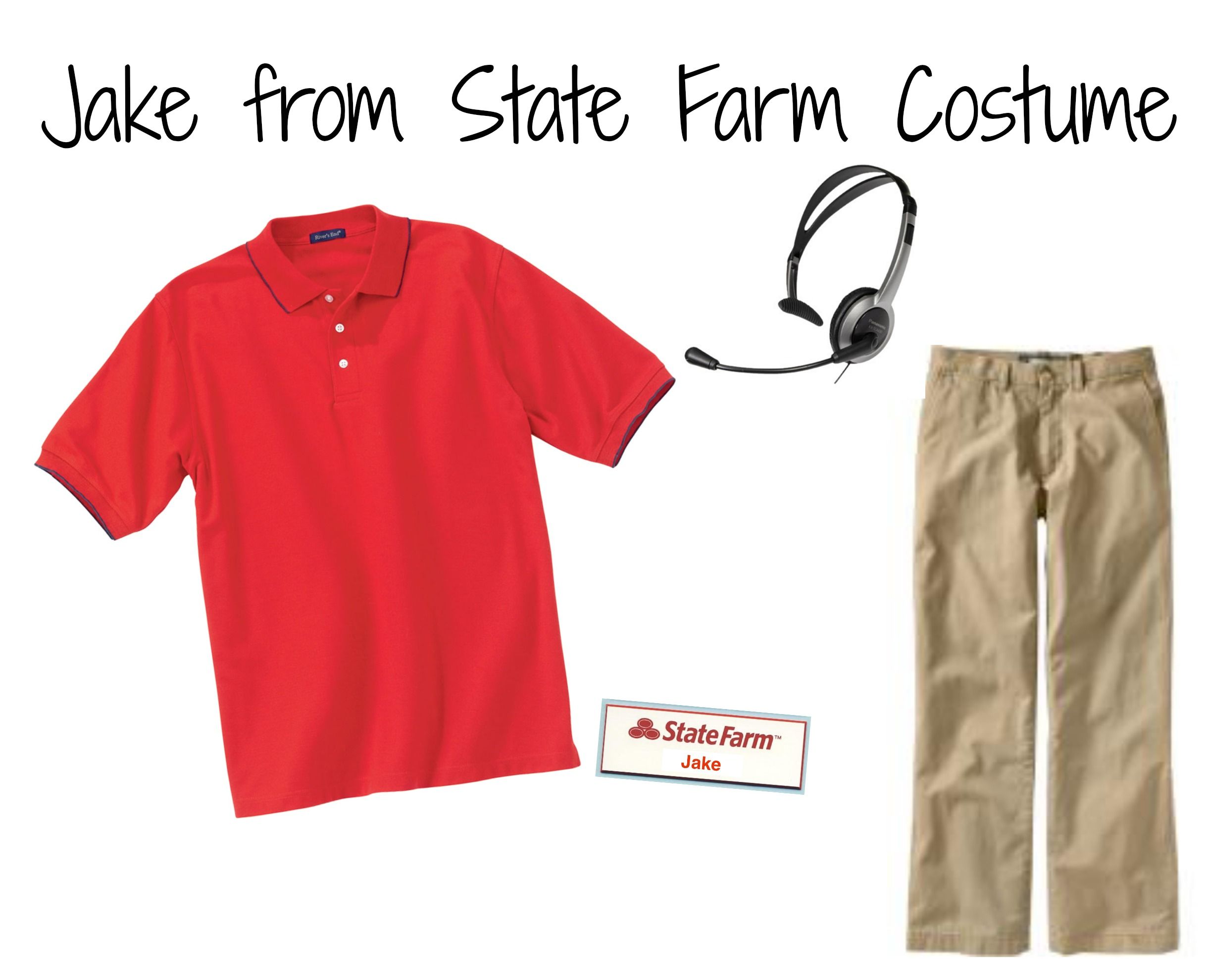 DIY Halloween Costumes Basic halloween costumes, Jake from state farm