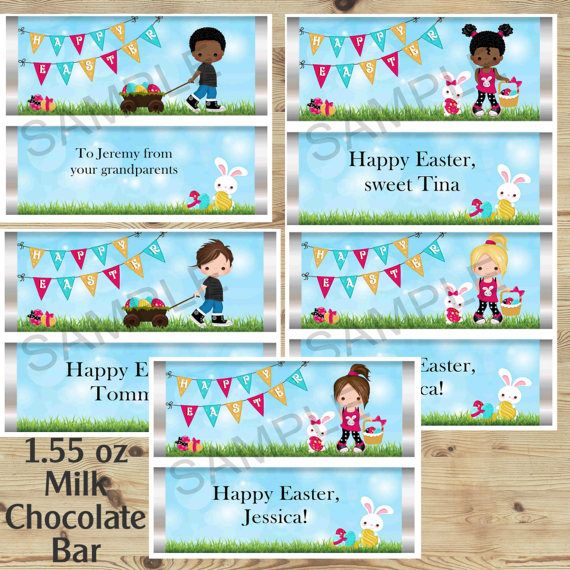 easter candy bar wrappers easter bunting candy bar wrappers boy or choco wrappers