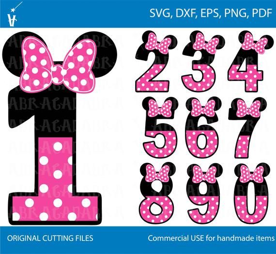 Download 1-10 Numbers svg Numbers Minnie Birthday Font Numbers Svg ...