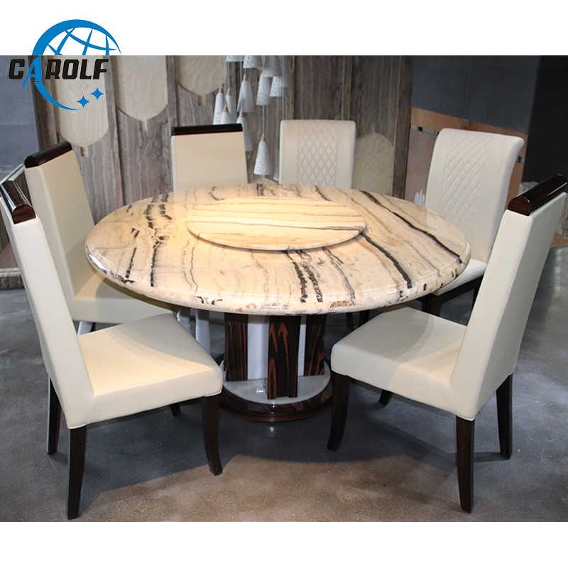 Karois 028 American Solid Wood Dining Table And Chair Combination Home With Turntable Eight C Round Karois 028 American Solid Wood Dining, Best Round Wood Dining Table