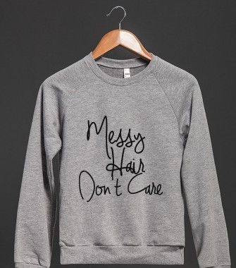 Messy Hair Don/'t Care Hooded SweatShirt Hoodie Sweater New