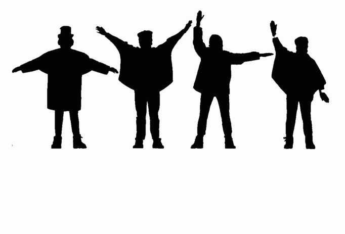 Just Another Shi**y Pop Movie?: The Beatles’ “HELP!” Turns 50 (Part 3) | Holy Bee of Ephesus Beatles Silhouette, Silhouette Tattoos, Silhouette Clip Art, Silhouette Stencil, Help! Beatles, Beatles Books, The Beatles Help, Beatles Themed Party, Alaska Tattoo