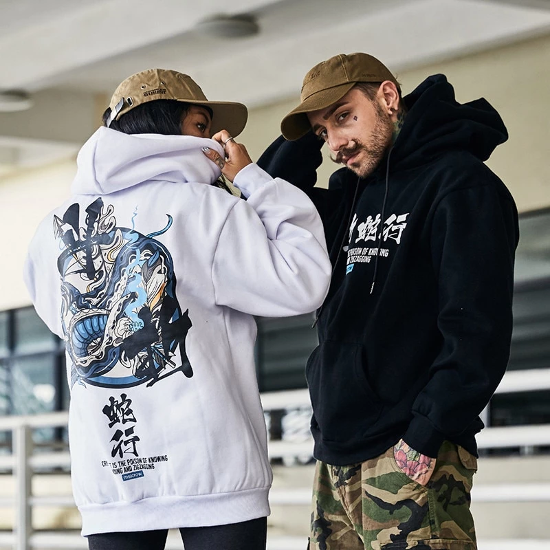 Sweatshirt Men Snake Hoodie Charaters Harajuku Streetwear Hooded Tops Tees Cotto