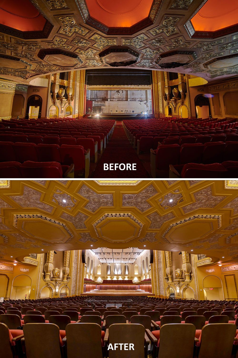 Theater Stage Restoration Construction Project MSO Warner Grand Theatre