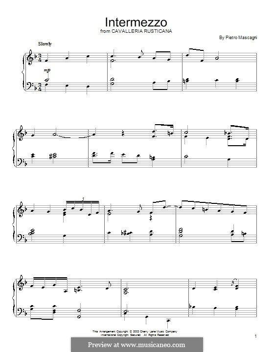 intermezzo by p mascagni sheet music on musicaneo music i love intermezzo cavalleria rusticana sheet music