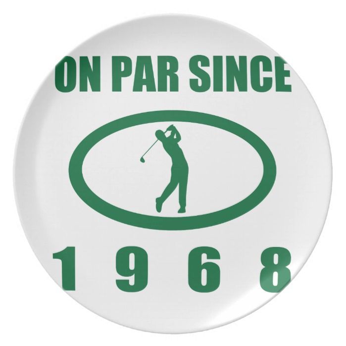 1968 Birthday Golf Humor Dinner Plate #golfhumor 1968 Birthday Golf Humor Dinner Plate #golfhumor